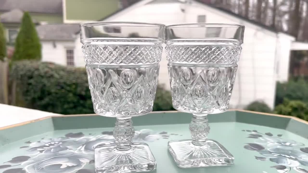 Last One! Vintage Cape Cod Clear by Imperial Glass-ohio Low Last One! Vintage Cape Cod Clear by Imperial Glass-ohio Low