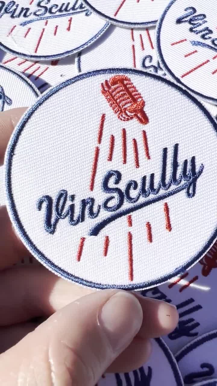Vin Scully Iron On/sew on Patch Dodgers Patch 