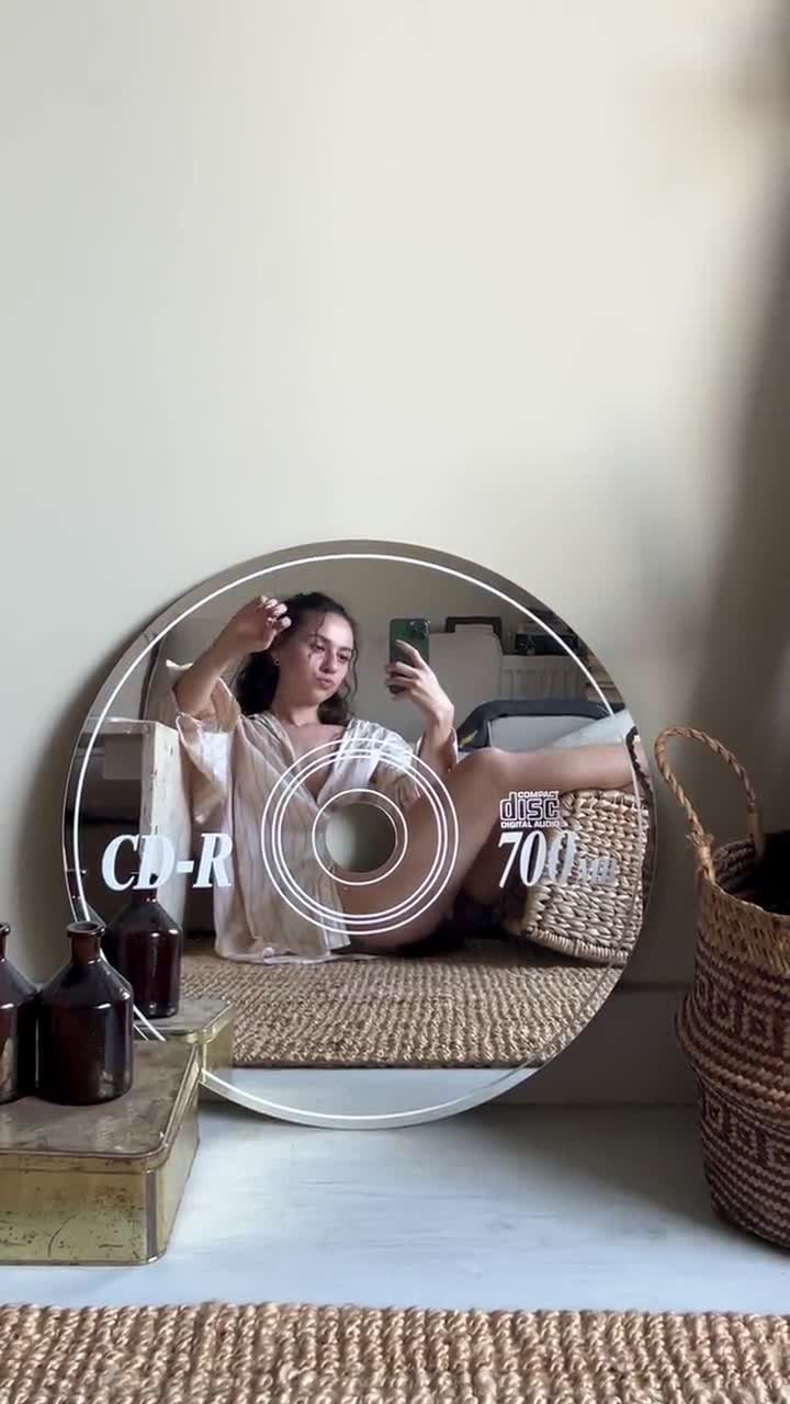 CD Mirror - Creative Gift Mirror - Music Gift - Handmade Design