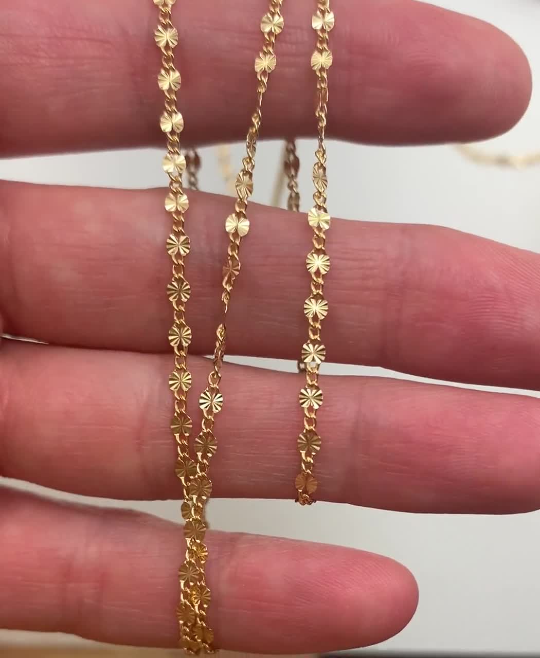 14K Gold Filled Chain for Necklaces, Bulk Chain by the Foot,wholesale  Jewelry Chain Supplies-permanent Jewelry Chain 1 Foot 