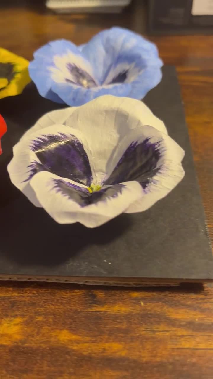 Paper Pansies 6 x 6 Shadow Box Sculpture video poster