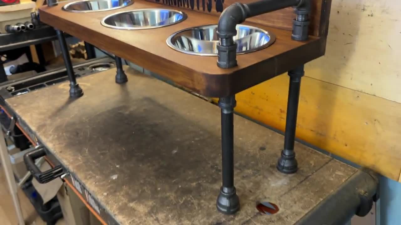 Industrial Dog Bowl Feeder Stand - Pretty Handy Girl
