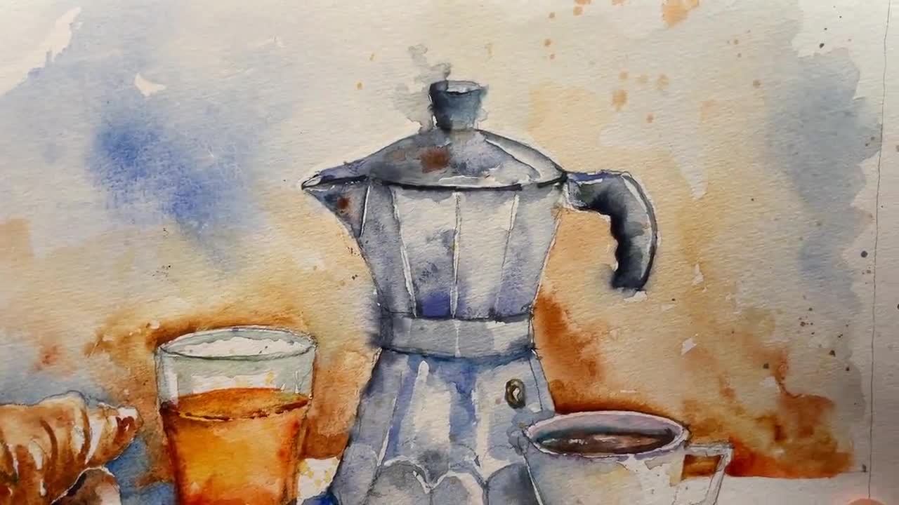 How to Paint a Moka Coffee Pot with Acrylics