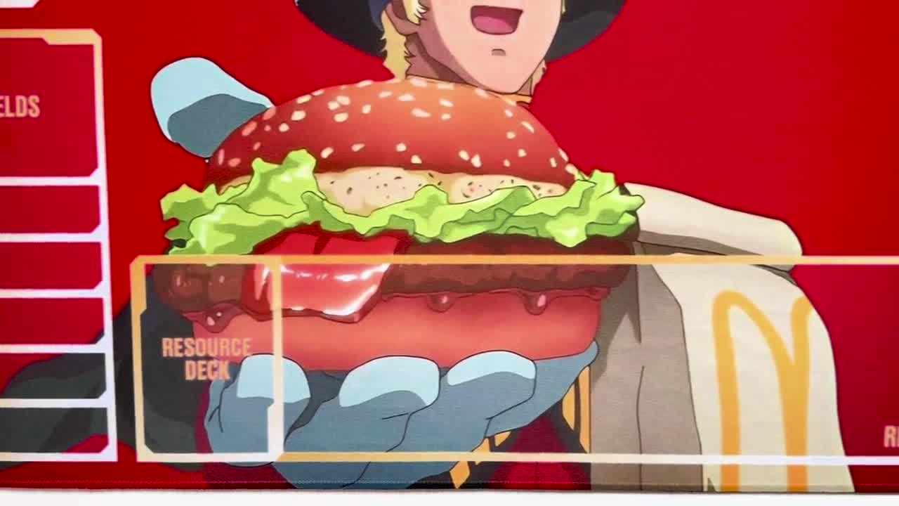 Zaku Red 2 Playmat v2 Gundam Card Game TCG 24 x 14 pouces (600 x 350 x 2 mm) Sac de protection inclus video poster