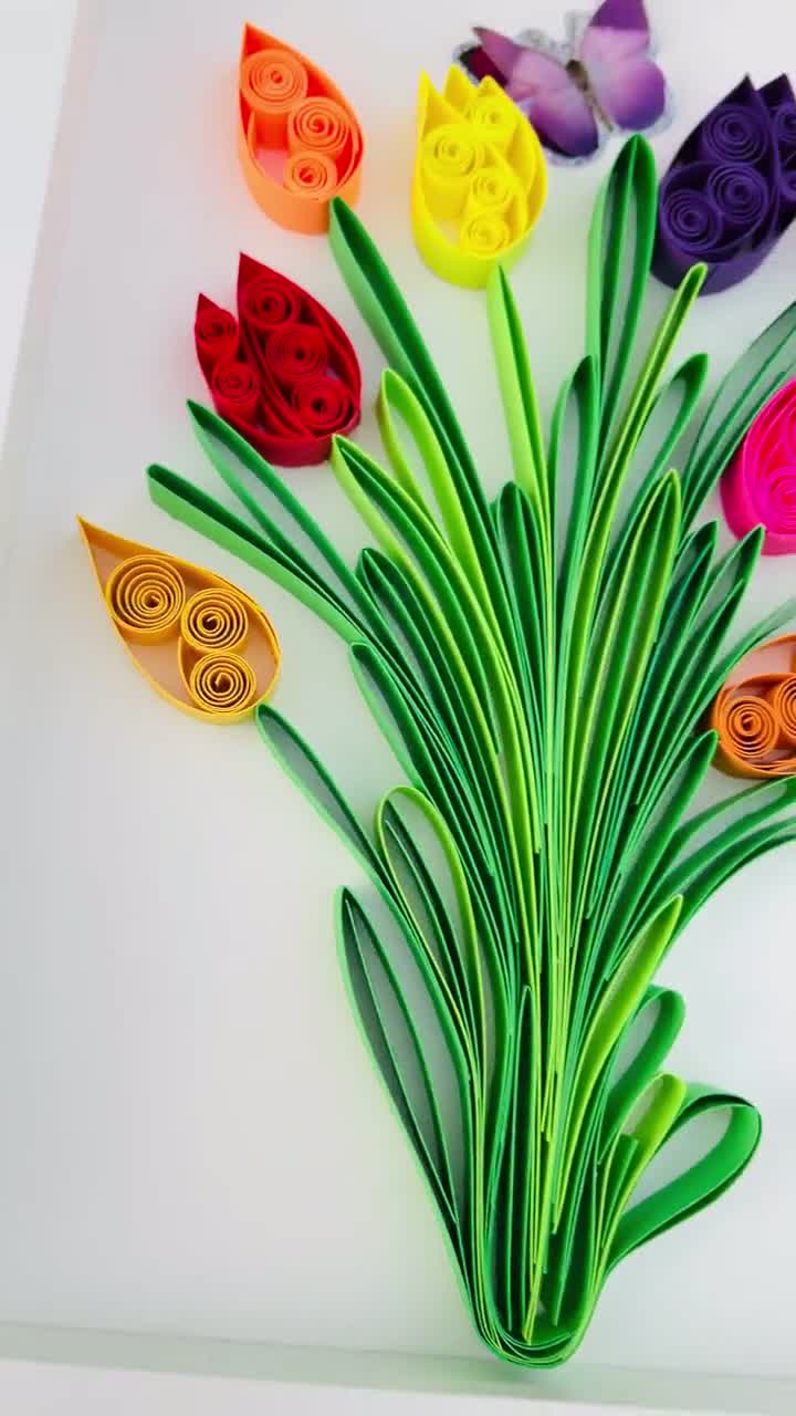 Mothers day - Quilling Flower - How to make Quilling Flowers - Quilling for  Beginners - DIY 💚 