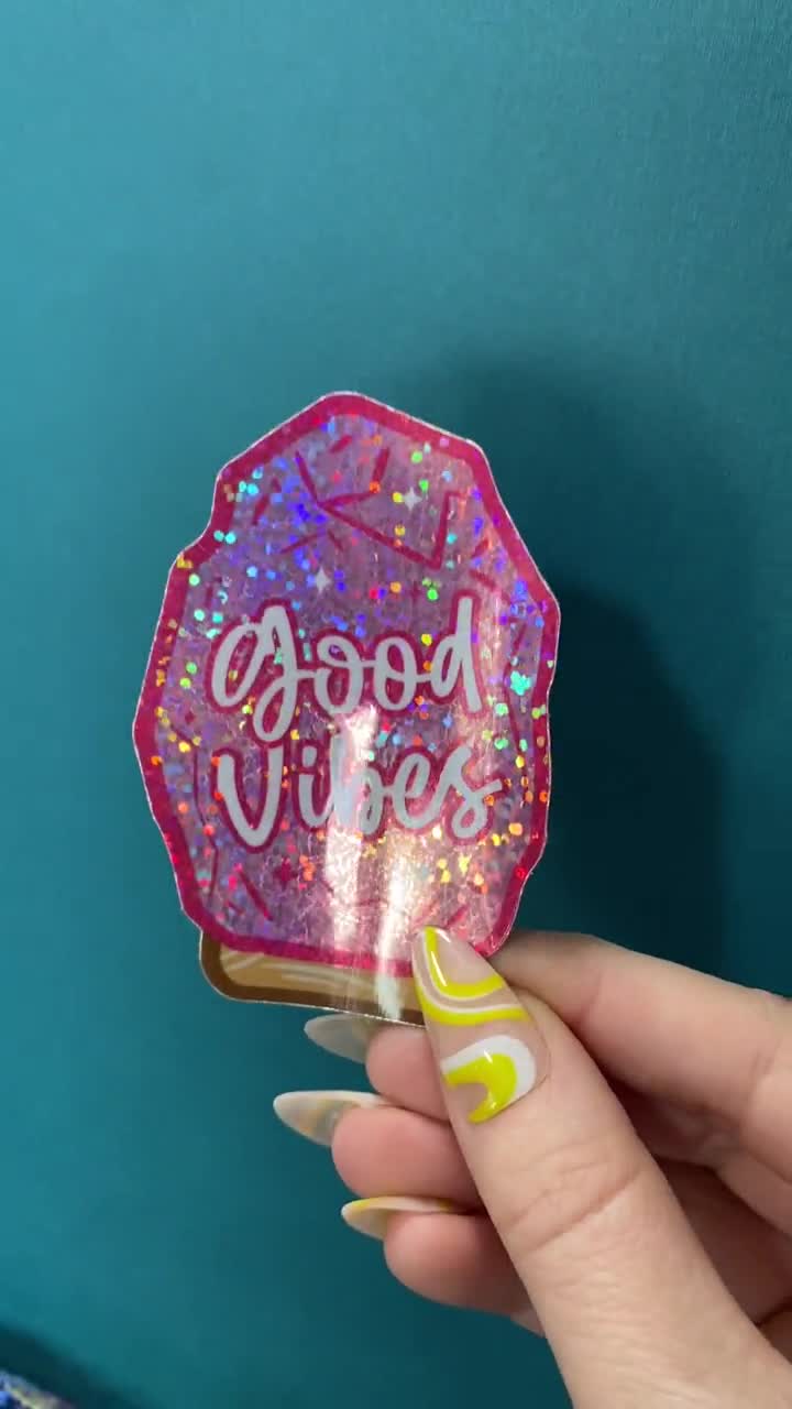 Hummingbird Holographic Glitter Sticker - Chelzart