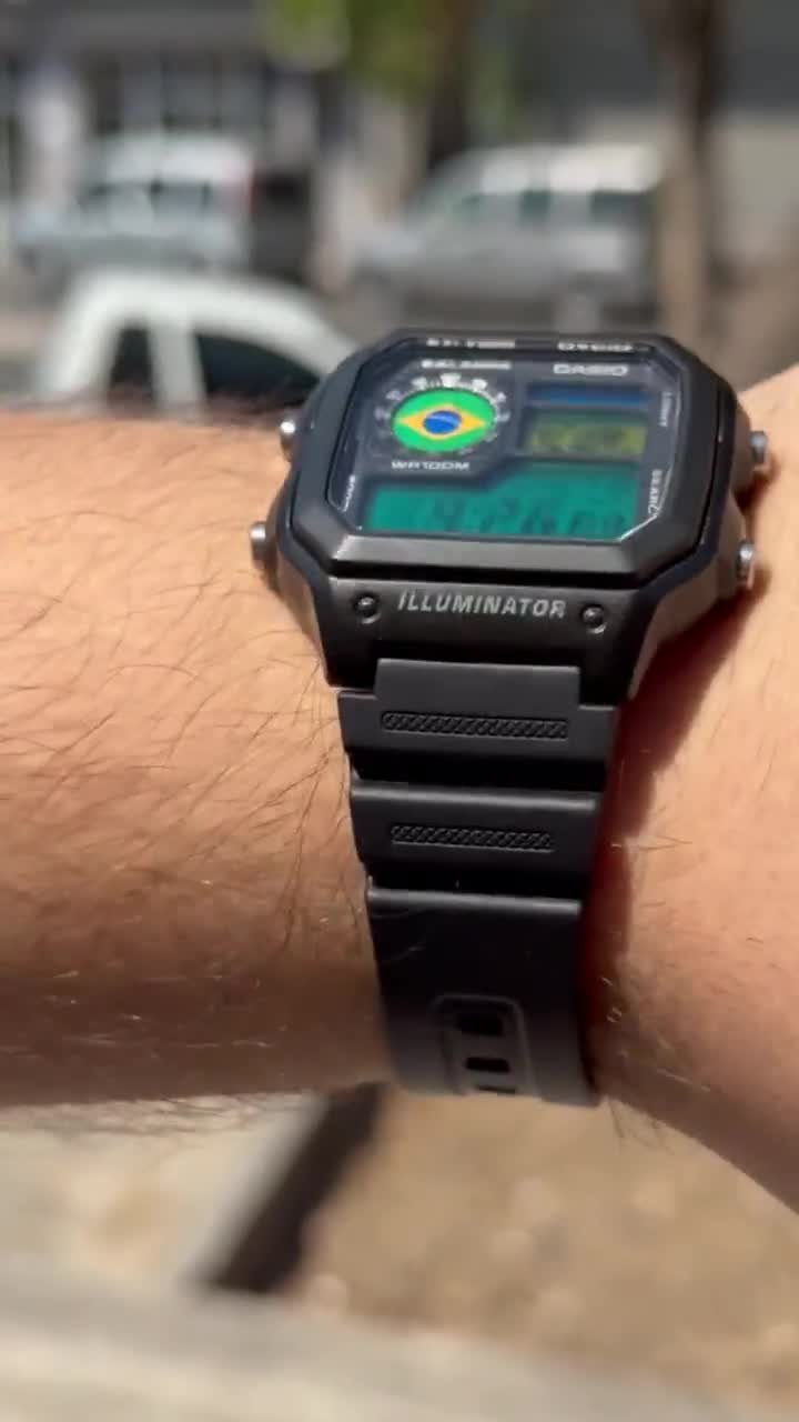 カスタムカシオAE1200ワールドタイムウォッチ – ブラジルエディション