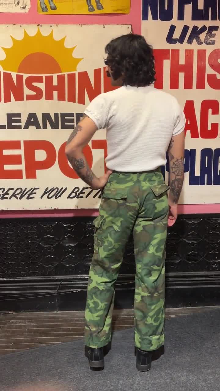 60’s ARVN Pastel Leaf Camo Baker Pants 60's ARVN Pastel Leaf Camo Baker Pants 1960s Vietnam War Era