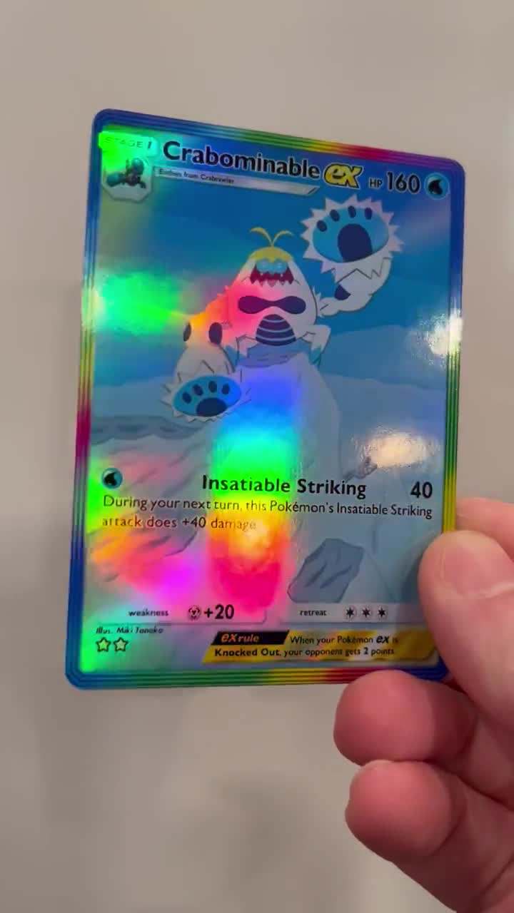 Crabominable ex Holographic Pokmon TCG Pocket Self Made Card - Sharp Details! Crabominable ex Holographic Pokmon TCG Pocket Self Made Card - Sharp Details!
