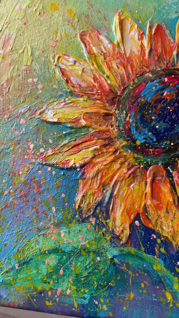 My Sunflowers Painting | Acrylic Painting | Handpainted Acrylic Painting | Acrylic on Canvas buy | Framed Paintings | Acrylic Hanpainted Art