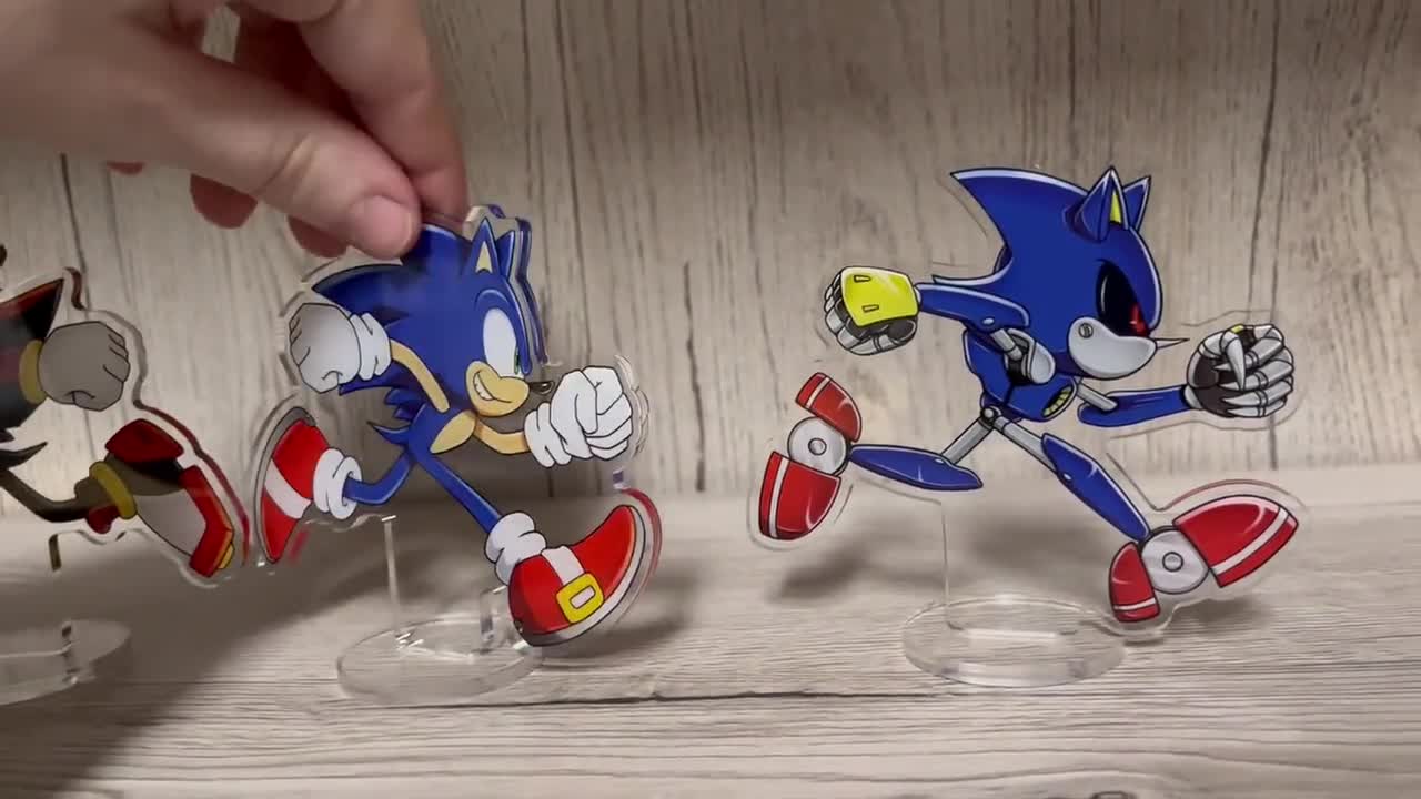 Sonic X Shadow X Metal Sonic Race Acrylic Standee - Etsy