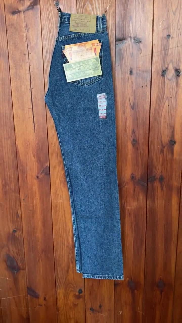 vintage Levis button fly 501 jeans made in USA W 36 L 32 but