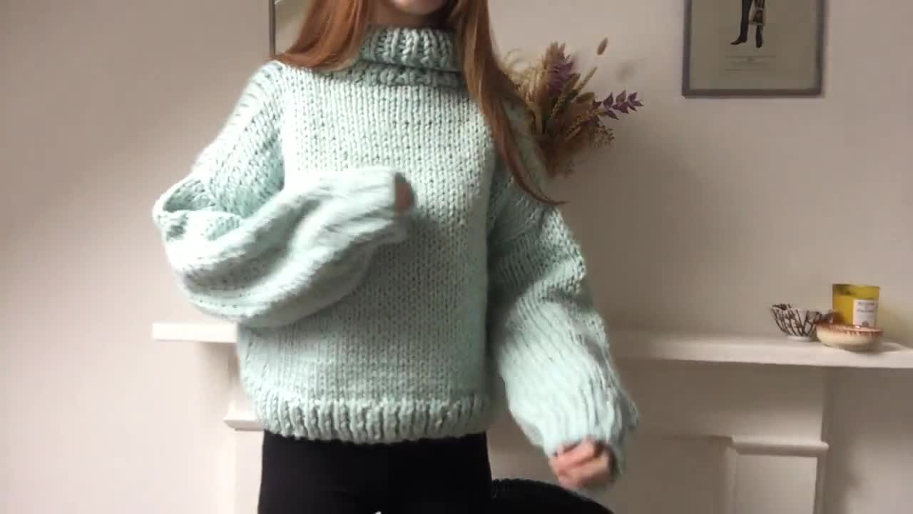 Gia Hand Knit Sweater, Alpaca Cotton, Shrub | OZMA