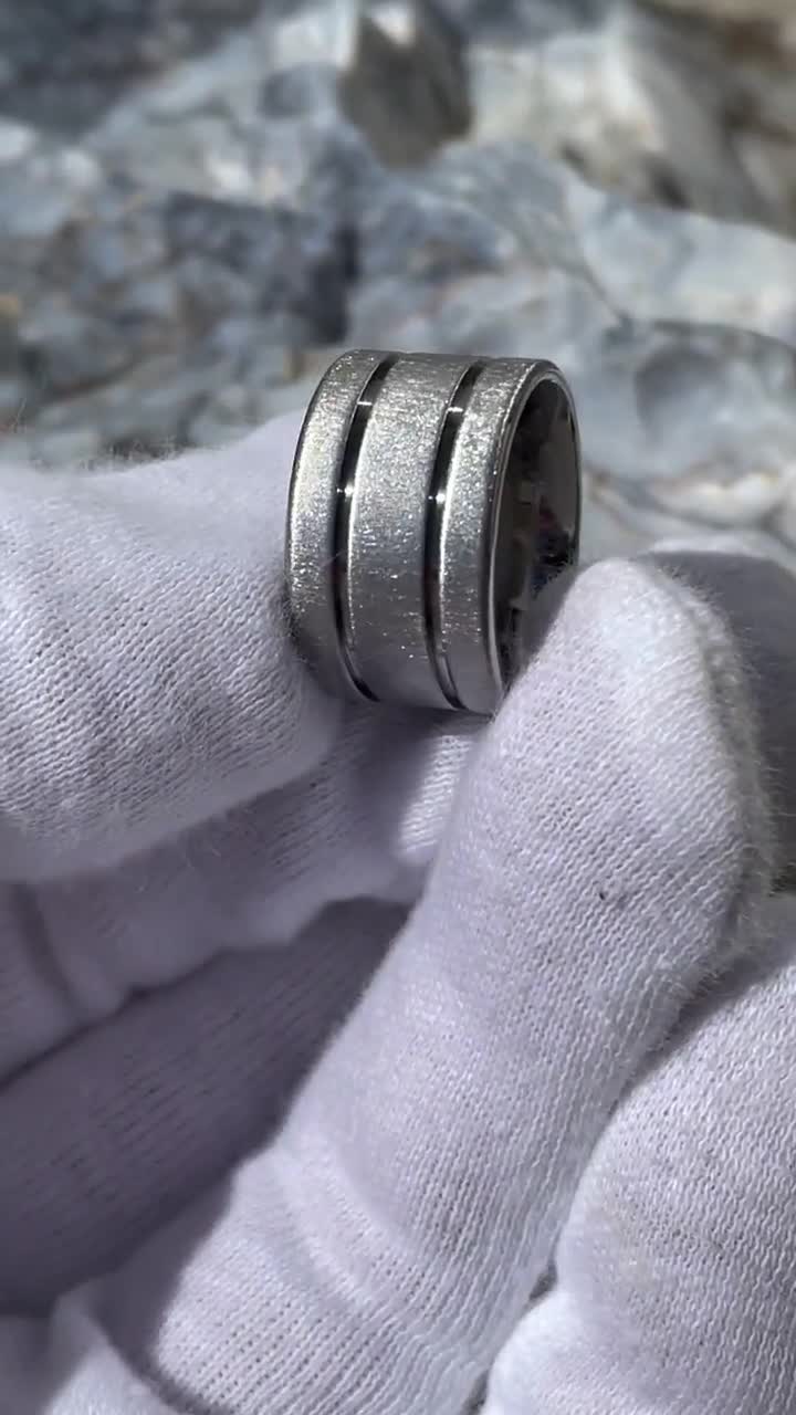 Beautiful Fashion Ring, Big Wide Band, Unique Frosted Finish, Ladies, Men