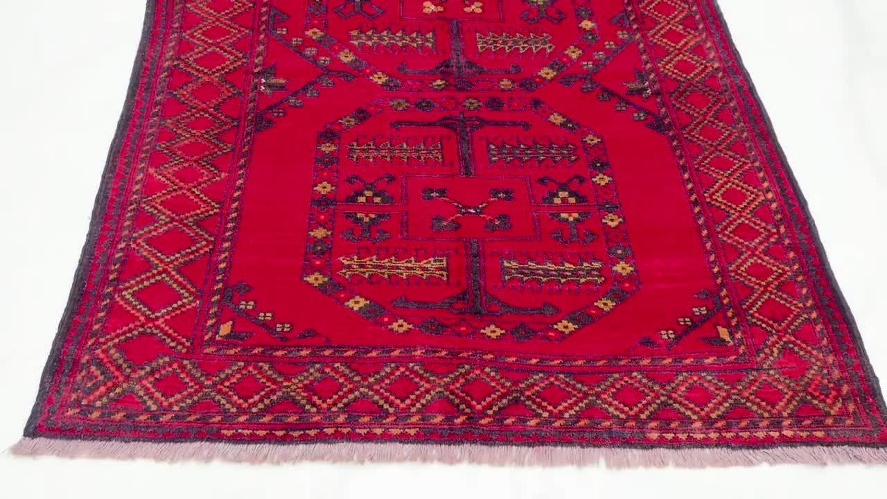 vintageラグ バルーチ アフガン絨毯 ヴィンテージ アンティーク アフガニスタン・バルーチ 1970s | 手織り絨毯 - vintagecarpet