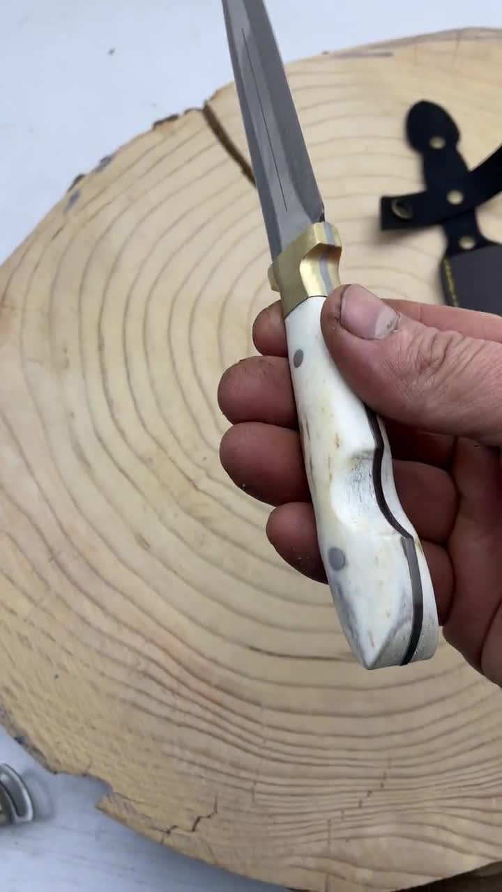 ATS-35 】ステンレス鋼 小出刃包丁 鹿の角使用 オーダーメイド品 一点物