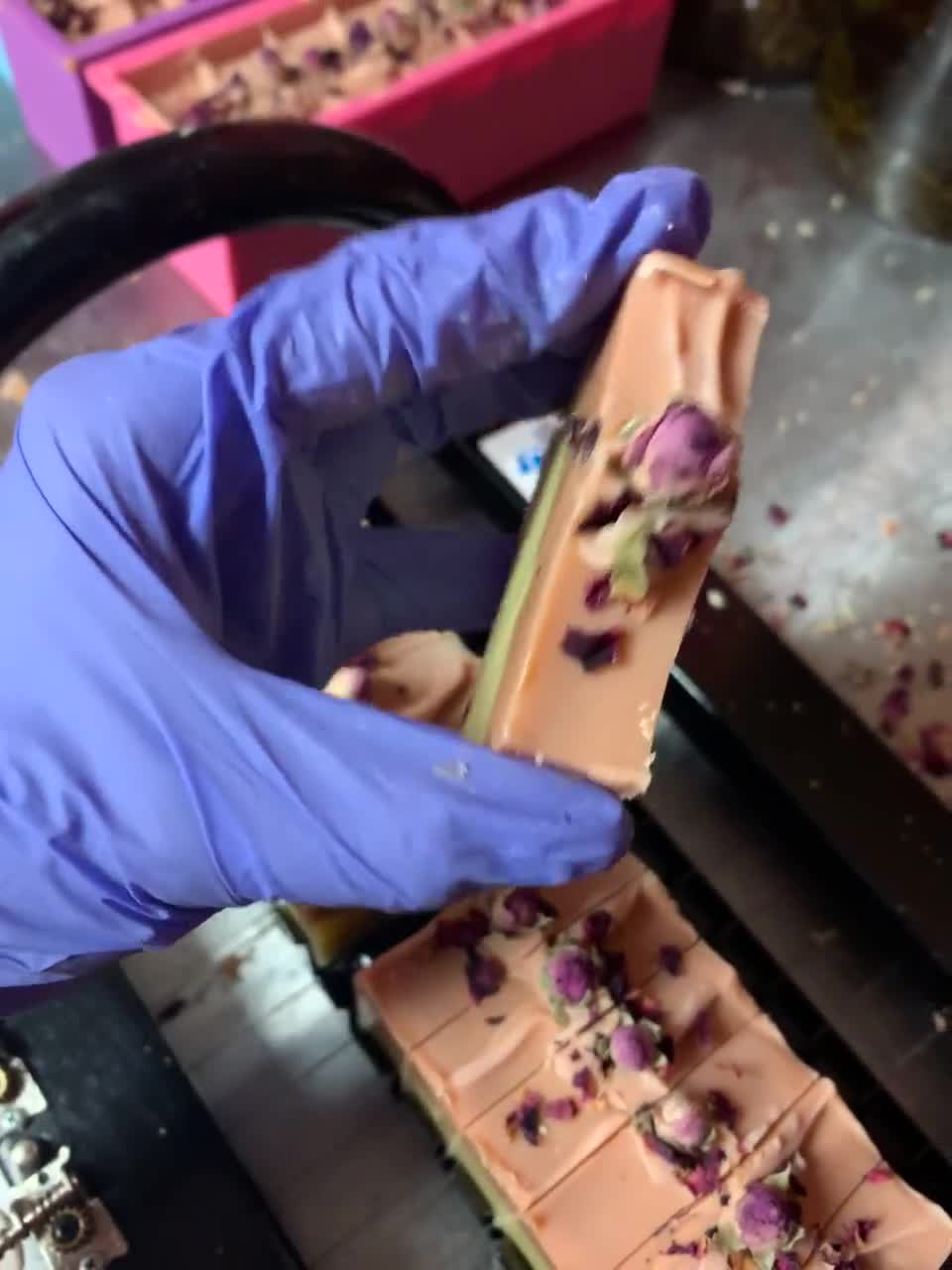 Handmade Lemon Rose Soap Bar, Pink Clay, All Natural, Vegan video poster