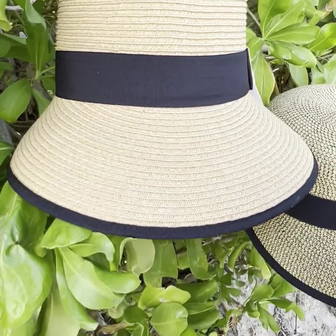 Viseras para mujer, viseras de paja para mujer, sombreros de playa para  mujer, sombrero de sol plegable para mujer, visera hecha a mano, sombreros  de