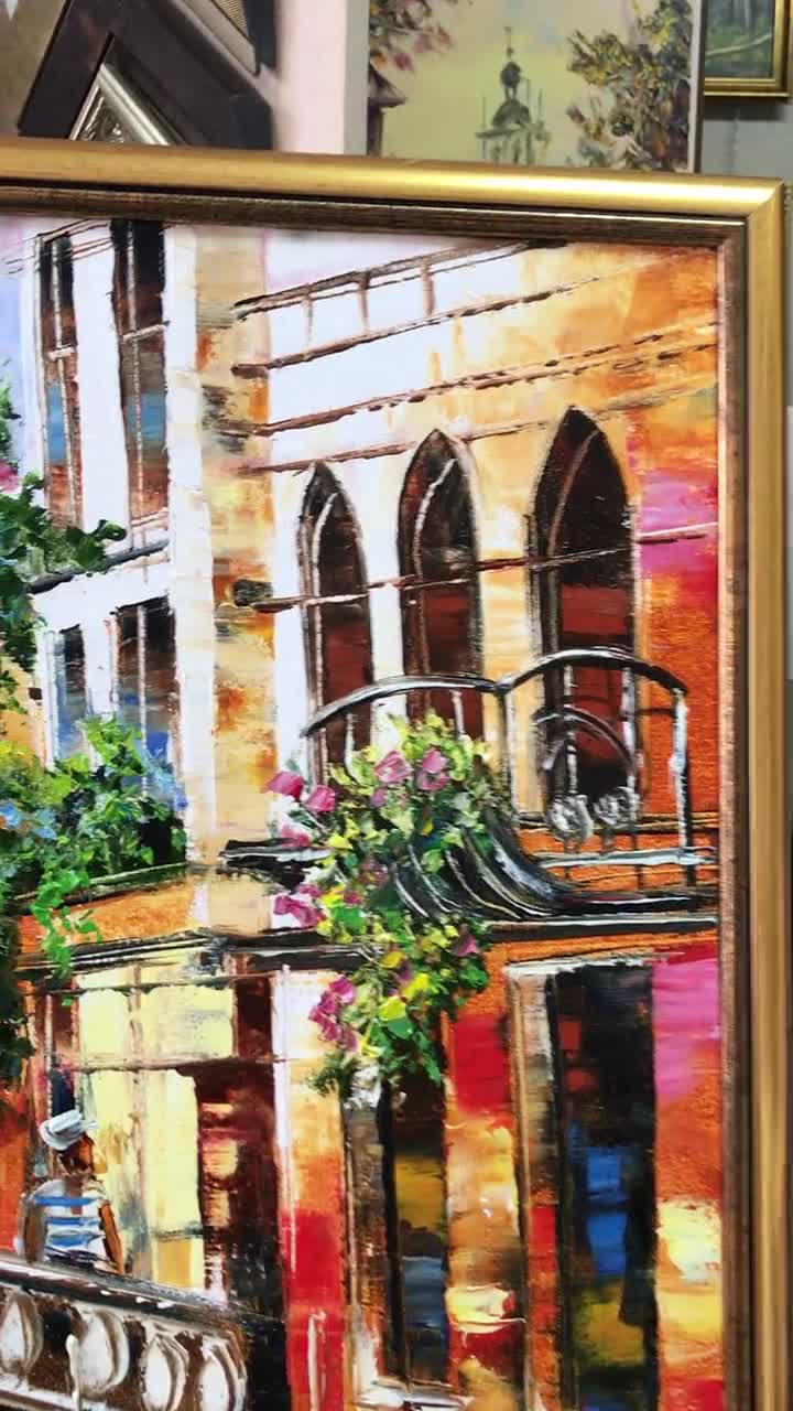 ヴェネツィア油絵 オリジナルイタリア絵画 ヴェネツィアアート