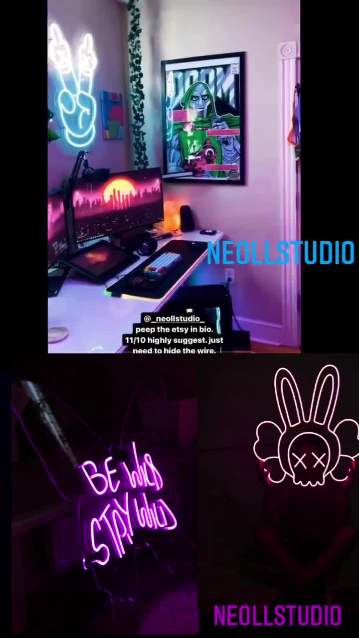 Insegna Al Neon Roxanne Wolf Per Parete – Luce LED Dimmerabile USB – Decorazione Camera Da Letto, Sala Giochi – Regalo Originale