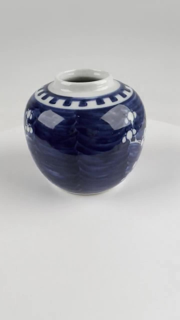 Late 19th Century Chinese Blue and White Porcelain Jar And Cover, 2024 1890-1900's