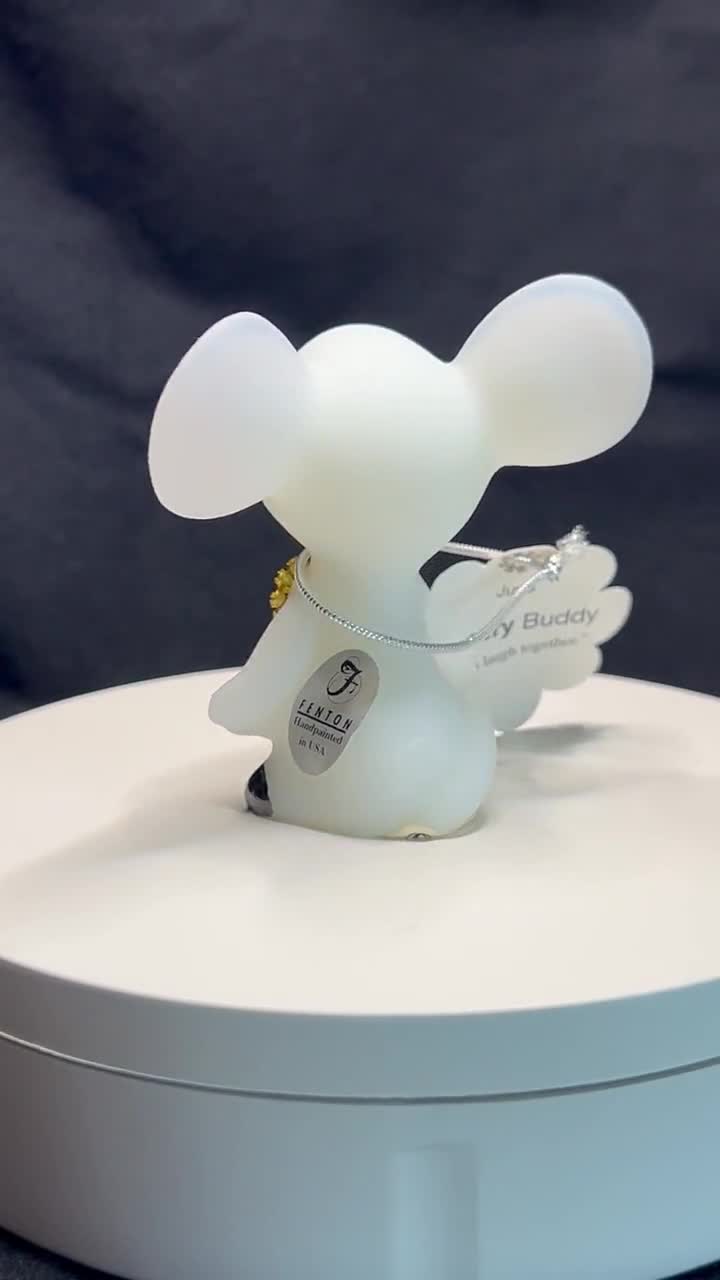 Fenton Boutonniere Buddies Opal Satin Mouse - Etsy