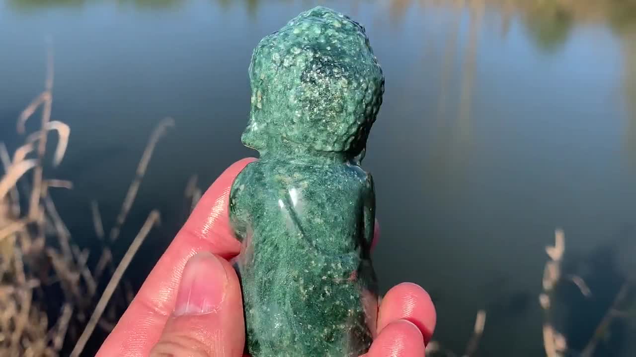 瑪瑙の仏像 瑪瑙水晶仏像：手彫りの室内装飾品（3.4インチ） - Etsy 日本