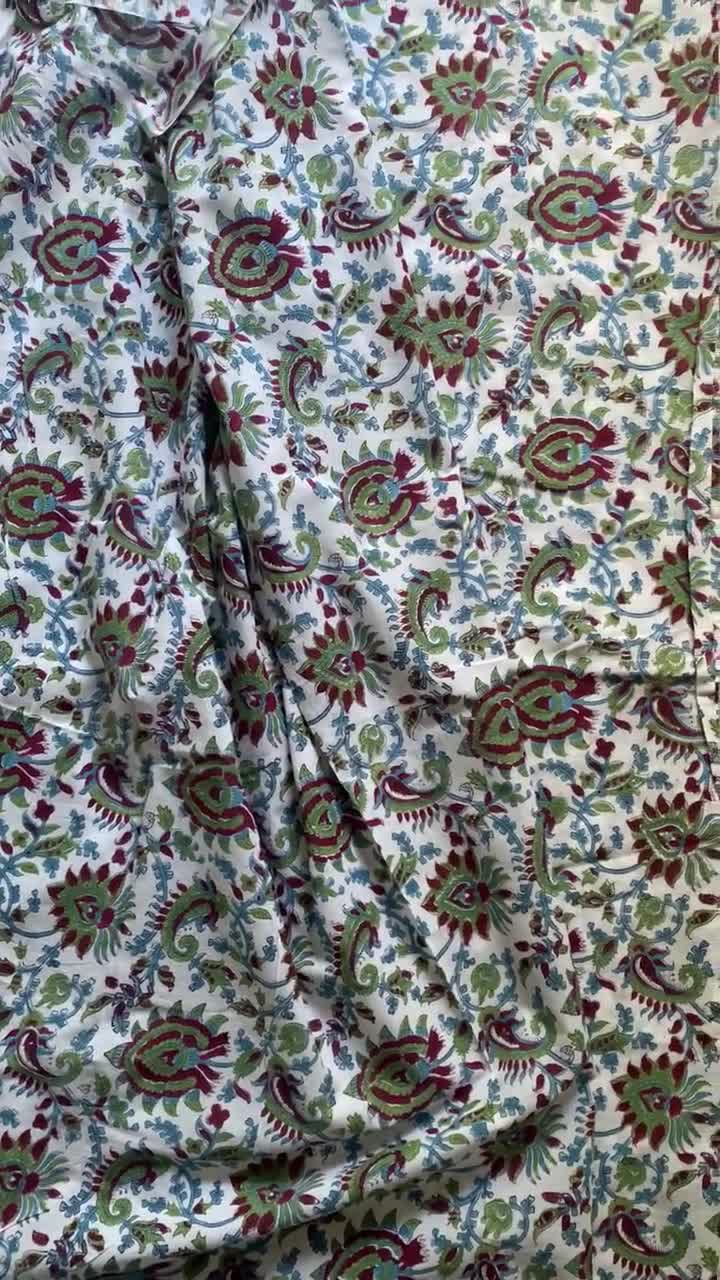 Linen Fabric Hand Block Print Fabric Indian Fabric Fabric 