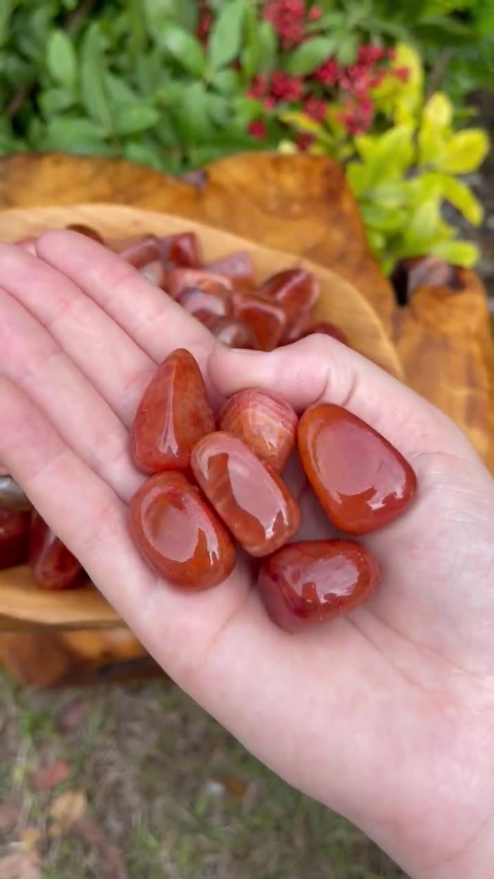 Fire Agate Tumbled Stones - Choose Ounces or Lb Wholesale Bulk