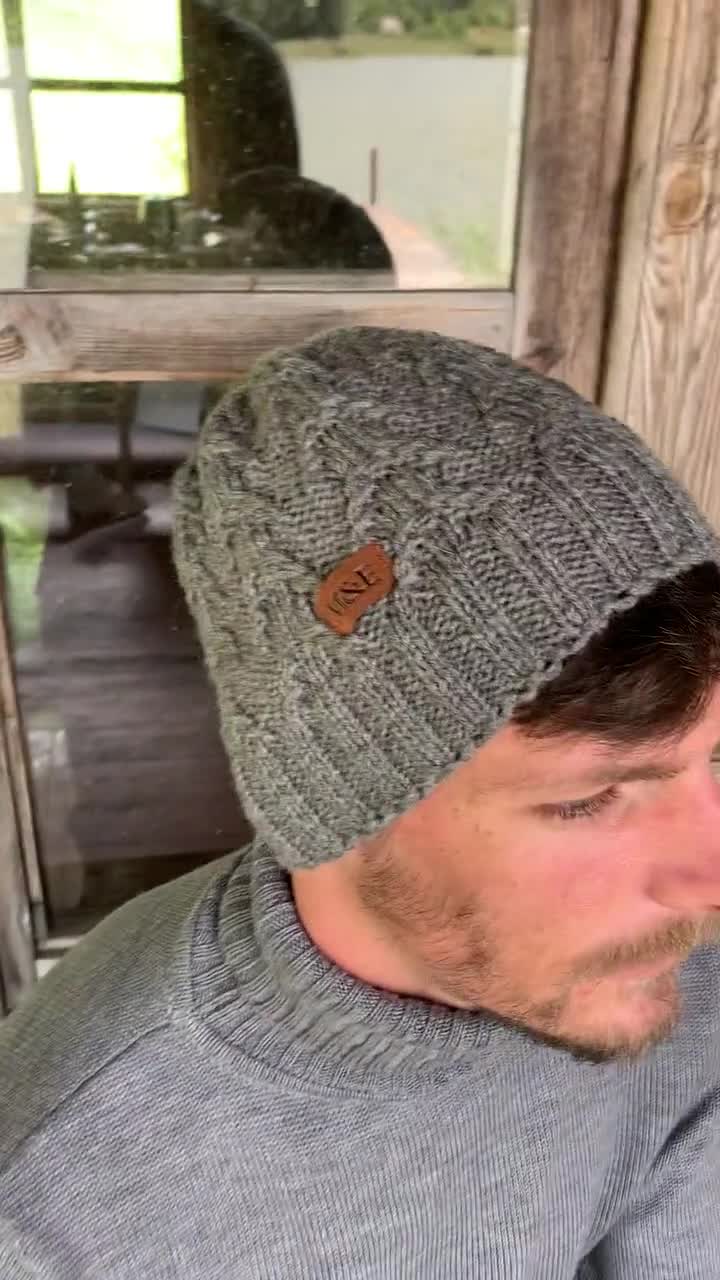 Berretto di lana con paraorecchie, berretto da uomo lavorato a maglia in  lana di alpaca al 100%, cappello invernale con paraorecchie, berretti  unisex in stile norvegese, berretto scandi in pura lana 