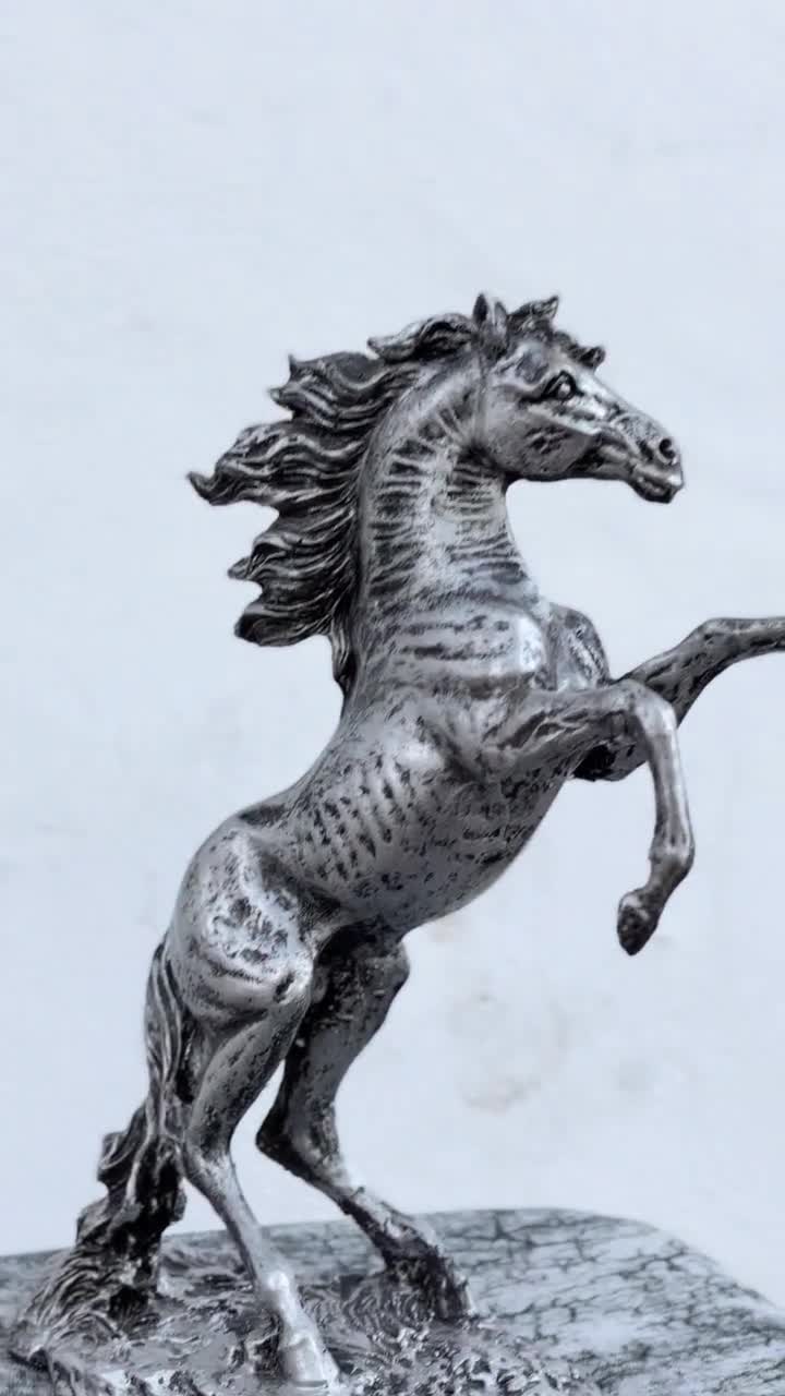 馬の像 立ち上がる馬の像 - ブロンズ種牡馬彫刻 - 乗馬アート装飾