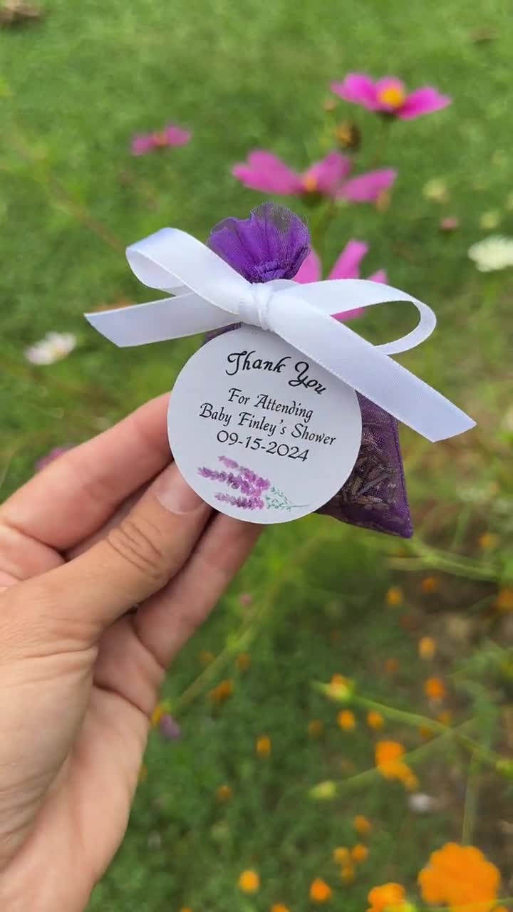 25 Lavender Sachets w/ Personalized Tags, Lavender Wedding Favors, Lavender store Shower Favors, Baby Shower, Lavender Placards