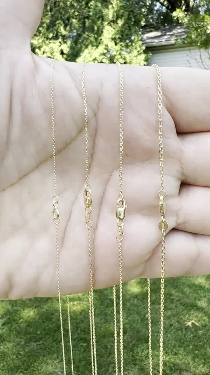 Diamond-cut Layered Necklace 14K Yellow Gold 16
