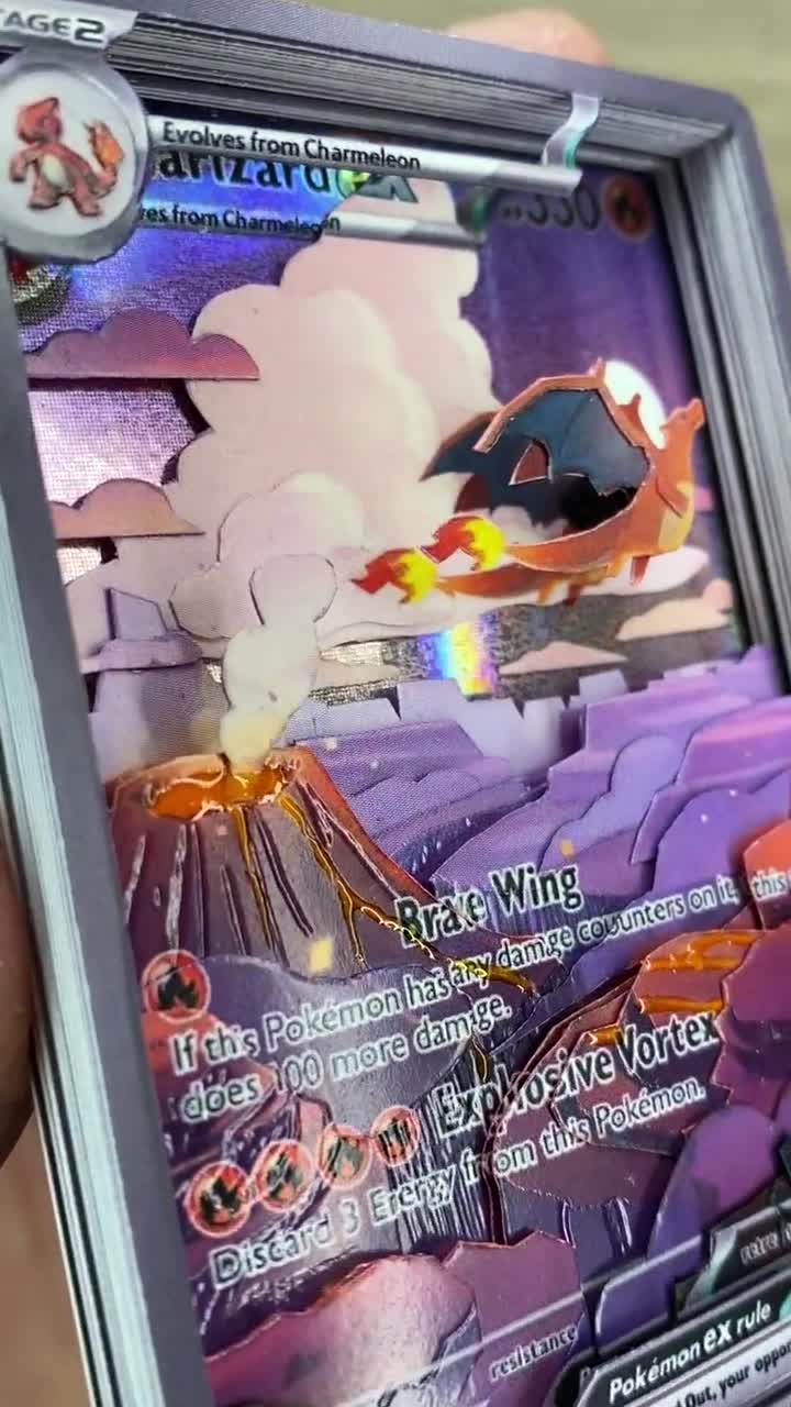Shadowbox Pokemon Charizard Ex 3D Card Set 151 199 / 165 100