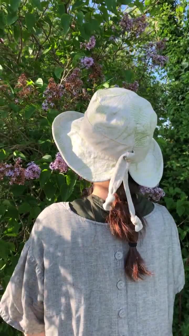 Natural Linen Anna Sunhat-large brimmed Sun hat, linen hat, garden hat, foldable hat, Sun protection hat, extra large hat, small hat