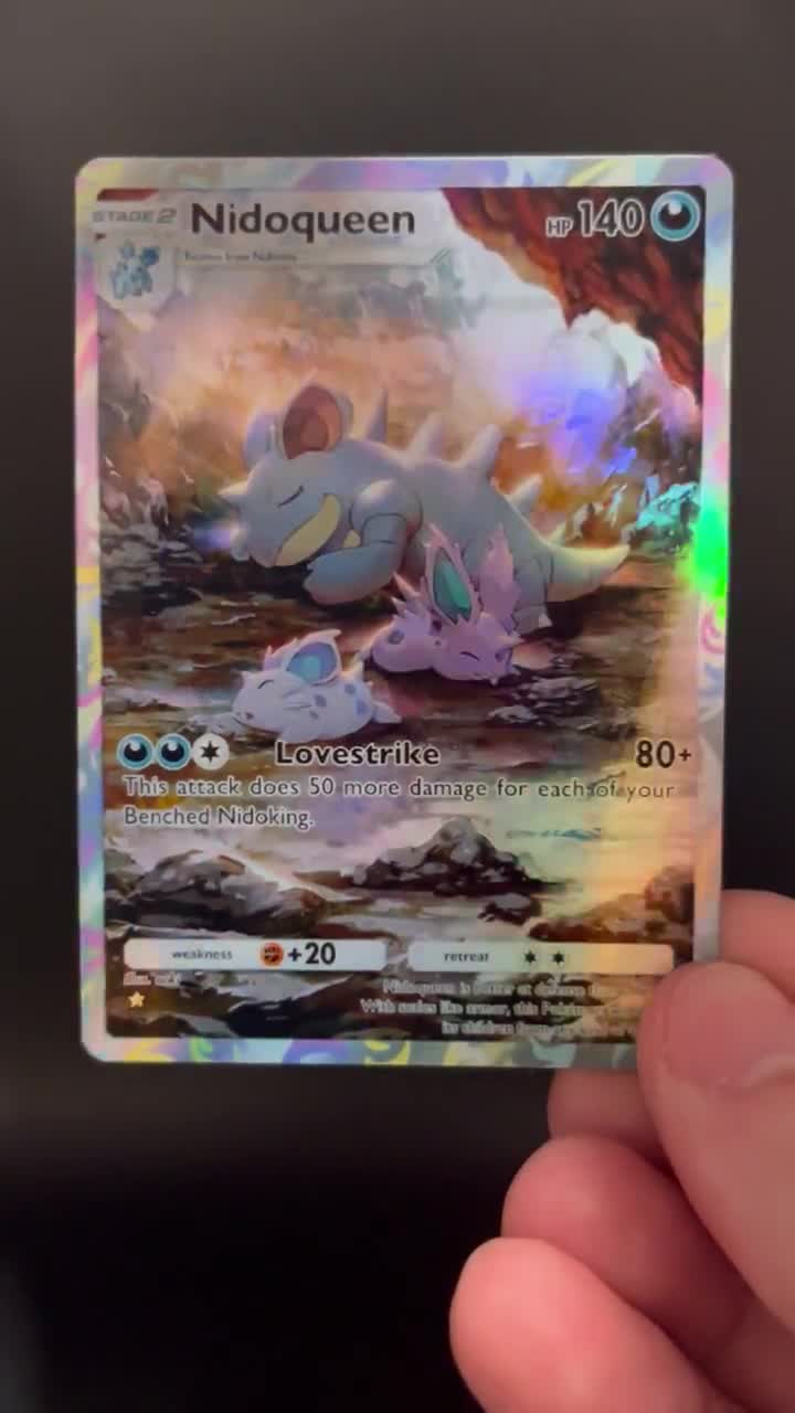 Nidoqueen Holographic Pokmon TCG Pocket Self Made Card - Sharp Details! Nidoqueen Holographic Pokmon TCG Pocket Self Made Card - Sharp Details!