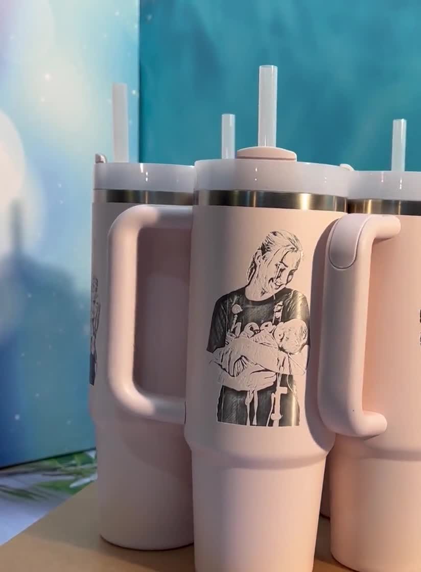 Custom Engraved Stanley Tumbler – Personalized Photo Travel Mug - Etsy