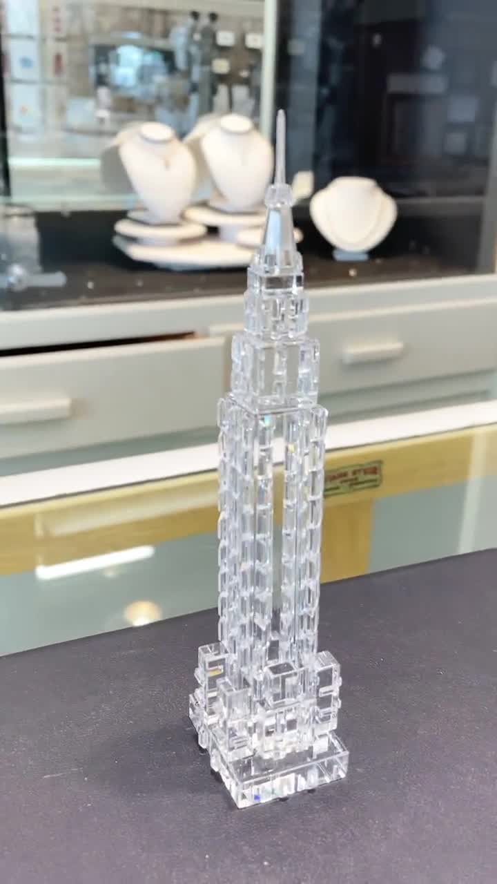 Empire State Building Crystal Figurine By Crystal World