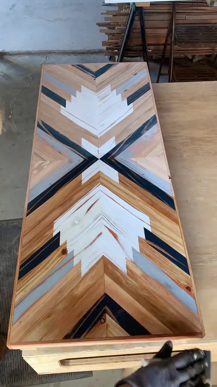 How to make a geometric wood table top