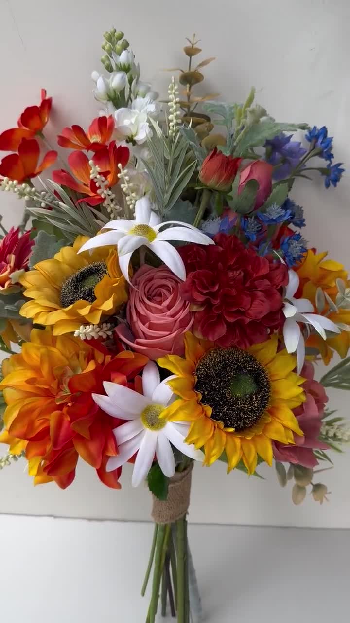 NatureMan Lot De 12 Fleurs Artificielles En Soie Résistantes Aux