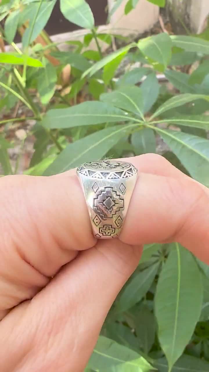 Kokopelli Ring 925 STERLING SILVER Fertility Deity Native American