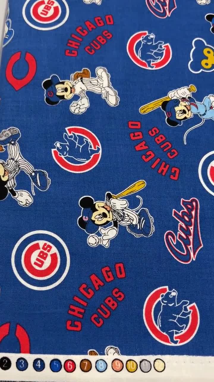 Licensed: MLB Chicago Cubs Baseball and Disney Mickey Mouse Mash-up by  Fabric Traditions - 746356034237