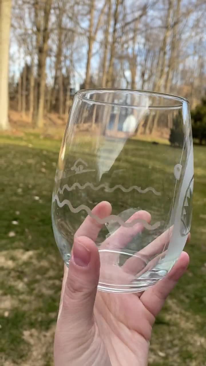 Etched Wine Glass: boobs Etched Wine Glass, Custom Wine Glass