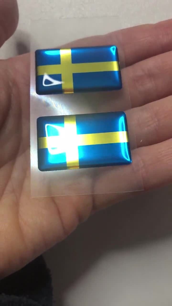 Skino 3D Domed Swedish Flag Stickers - 2 Pack High-Quality Vinyl Decals For Car, Helmet, Laptop - View #9
