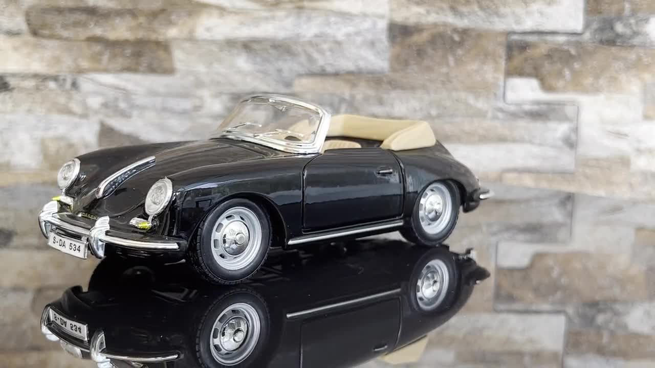 Porsche 356B Cabriolet 1961 | Model Car | Scale 1/24 Diecast Car