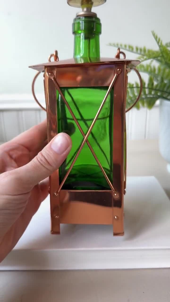 RARE 1950s Swiss Copper Musical Liquor Bottle With Stopper, MCM