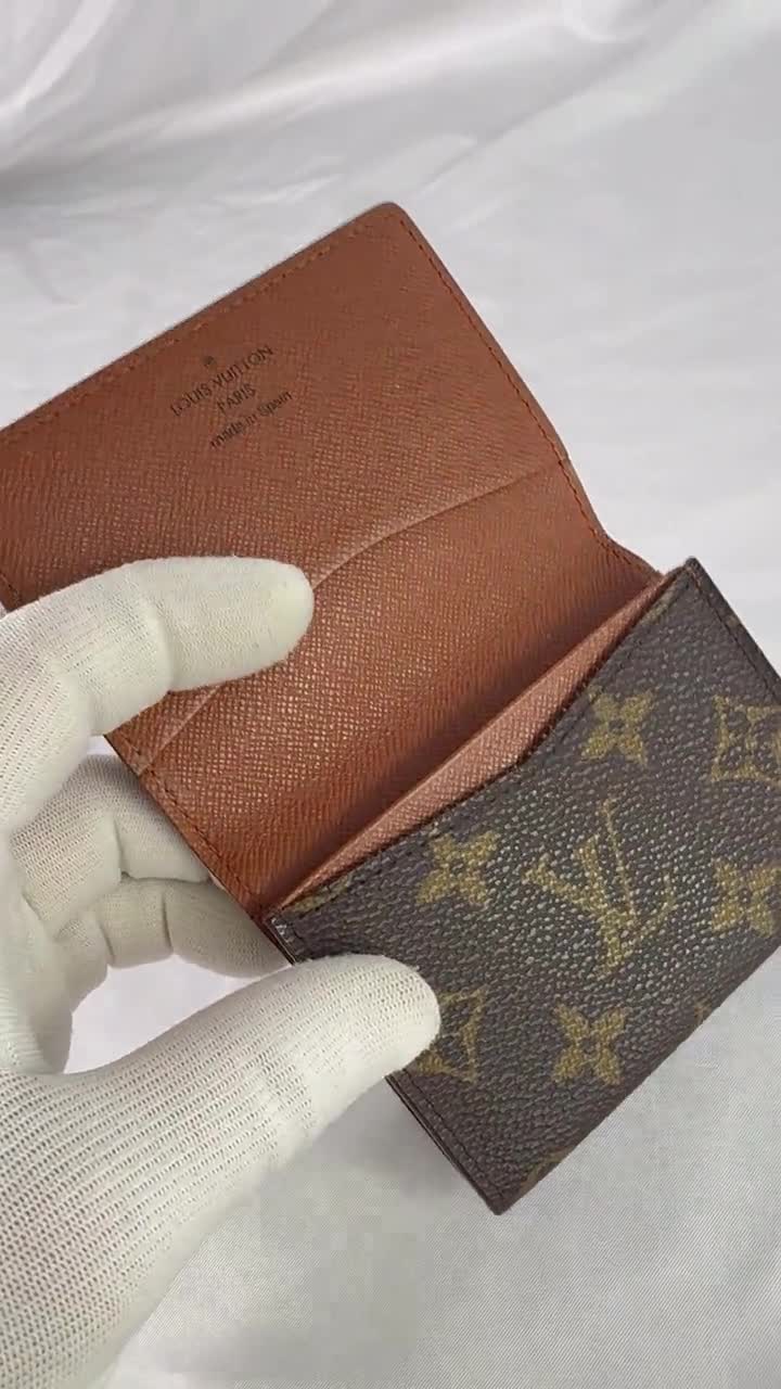 LOUIS VUITTON M62920 Enveloppe Cartes Visite Brown Monogram Made
