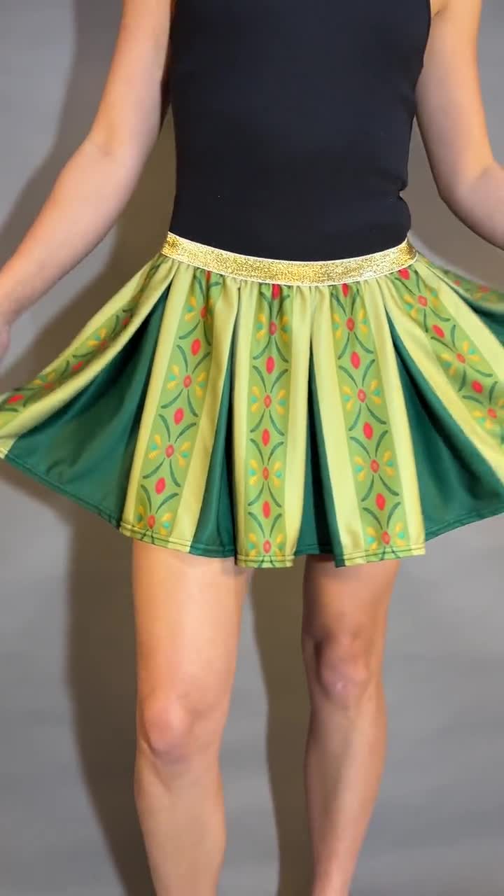 Princess Anna Inspired Green Running Skirt - Etsy