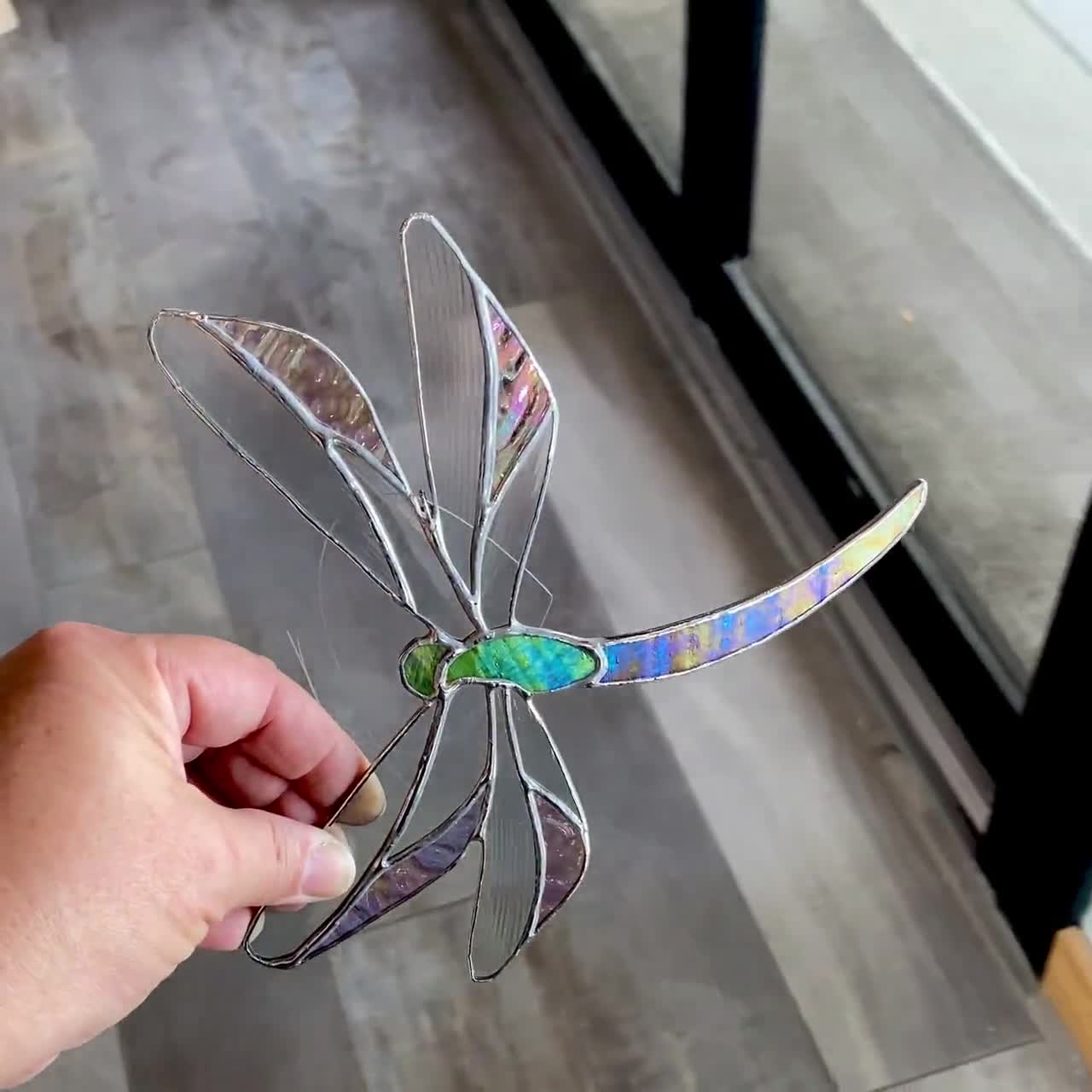 Acchiappasole A Farfalla Con Cristallo E Ciondolo 'I Love You Mom' – Decorazione Da Finestra Per Interni Ed Esterni – Regalo Per La Mamma – Oro