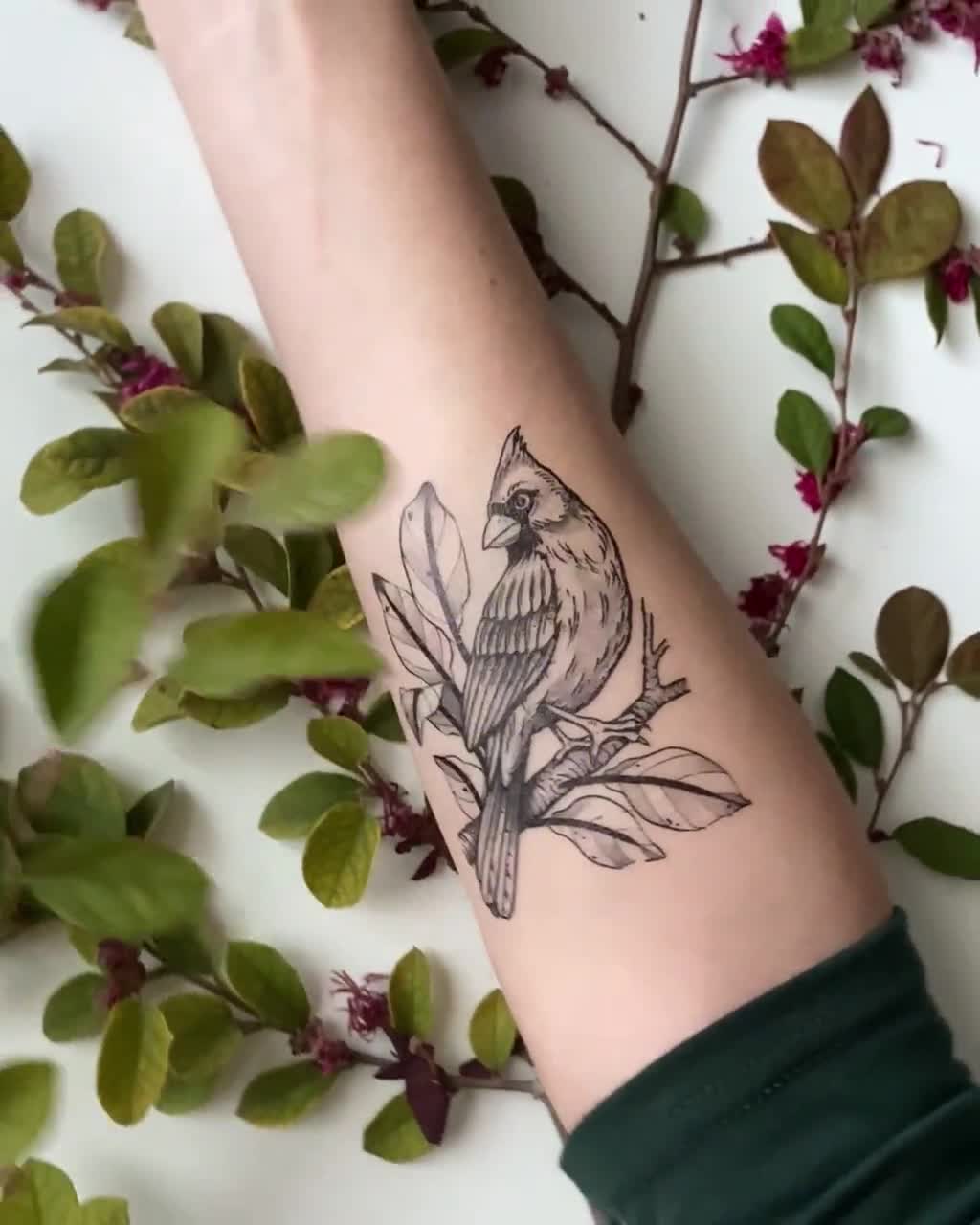 3 Sheet Sexy Body Arm Art Temporary Tattoo Sticker Women Men Colored Deer  Cat Bird Leaf Feature Design Tattoos #282056 - AliExpress